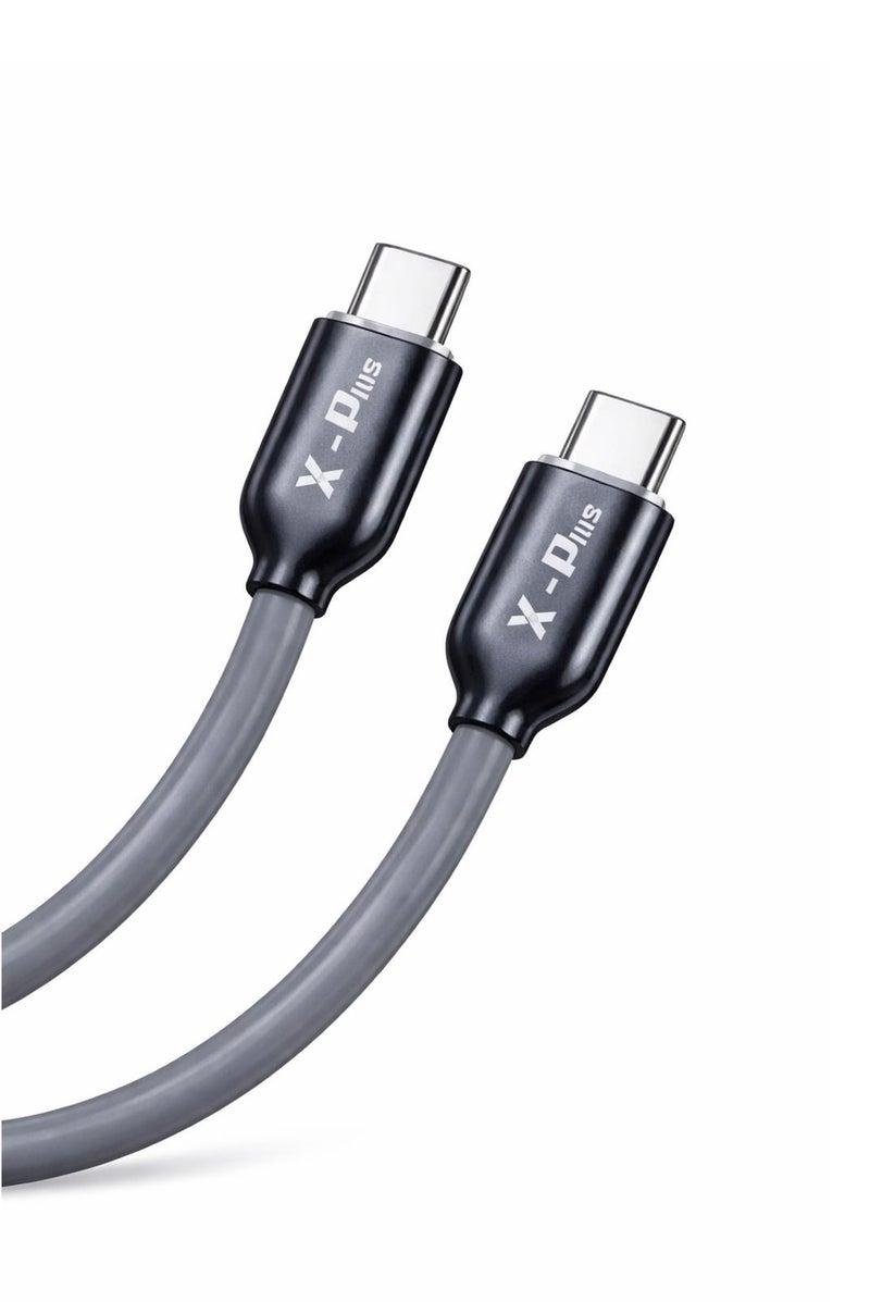 اكس - بلس كابل شحن سريع وبيانات USB-C إلى USB-C بقوة 5 أمبير بطول 1 متر – يدعم الشحن السريع ونقل البيانات - Image 2